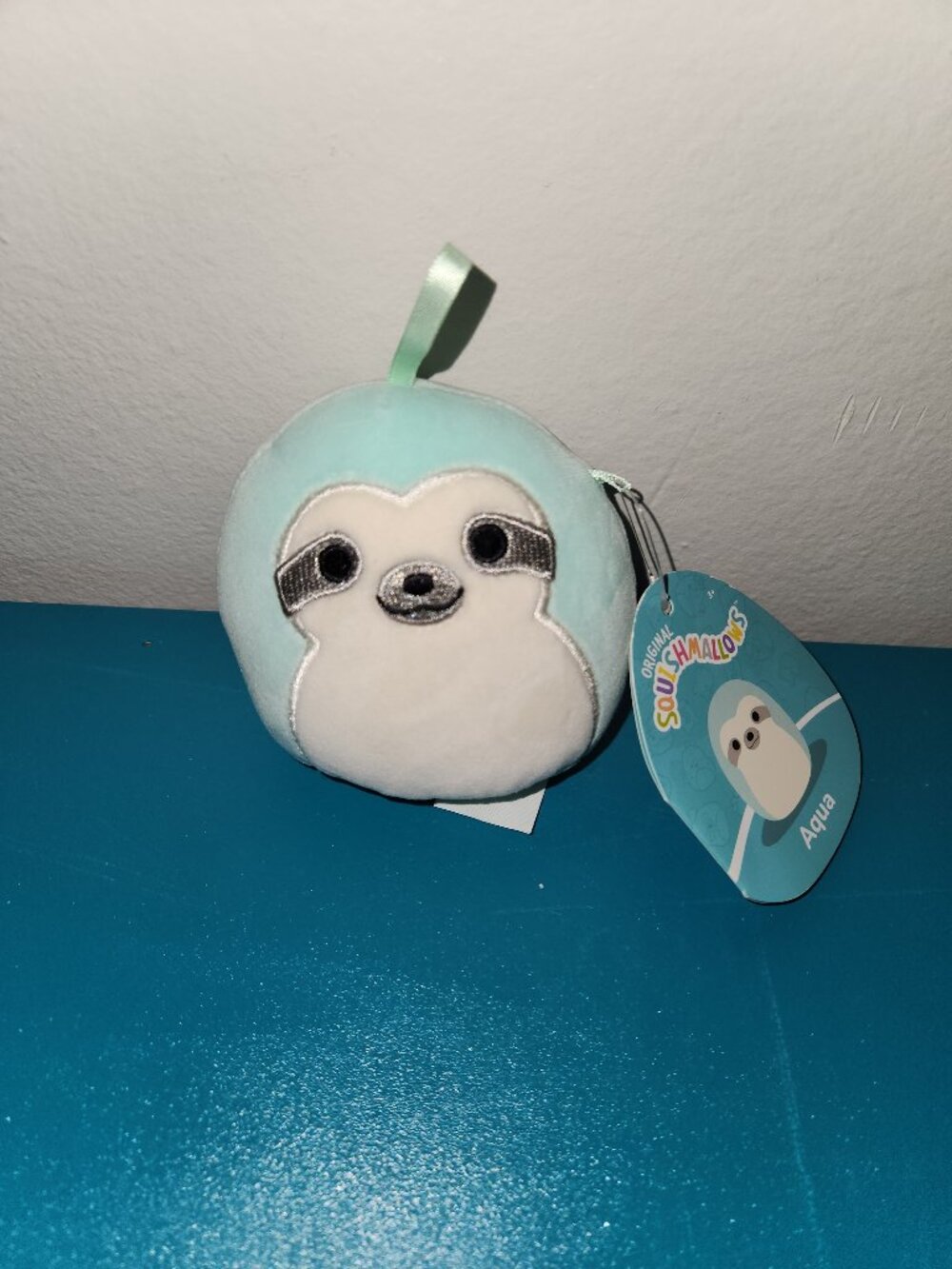 Squishmallows Aqua Sloth Clip On Plush NWT Jazwares Original Mini
